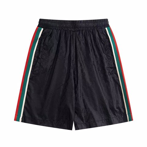 Black shorts with colored stripes, M