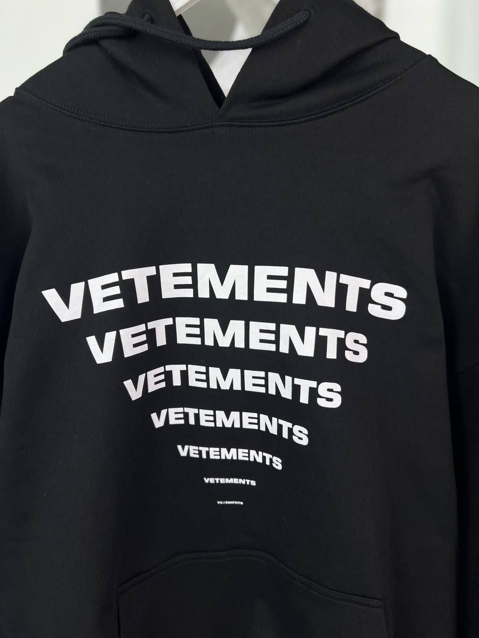 Black hoodie with white lettering, XL