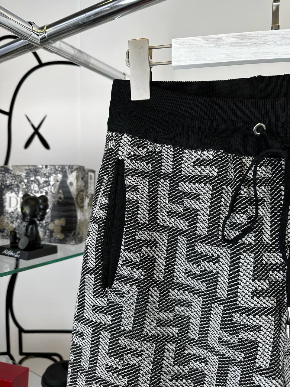 Black shorts with white logo FF, XL