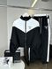 Suit female black with white, S