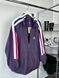 Terry purple bomber jacket with white stripes, S