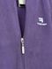 Terry purple bomber jacket with white stripes, S