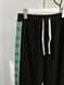 Black pants with green stripes GG, XL