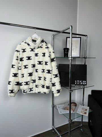 White plush jacket, M