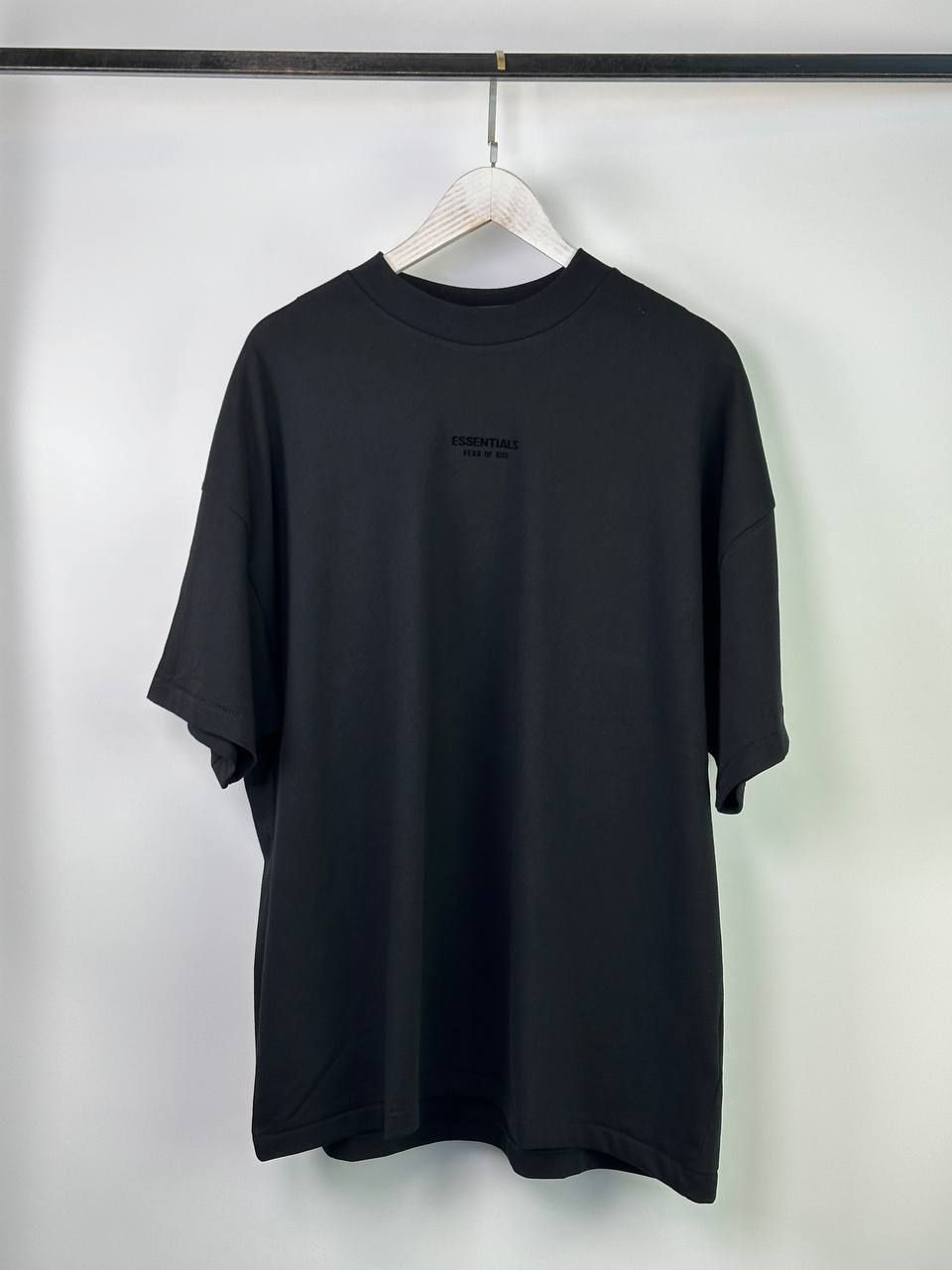 Black T-shirt with lettering, L