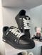 Black Leather Sneakers with White Logo, Out of stock, 36