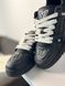 Black Leather Sneakers with White Logo, In stock, 43