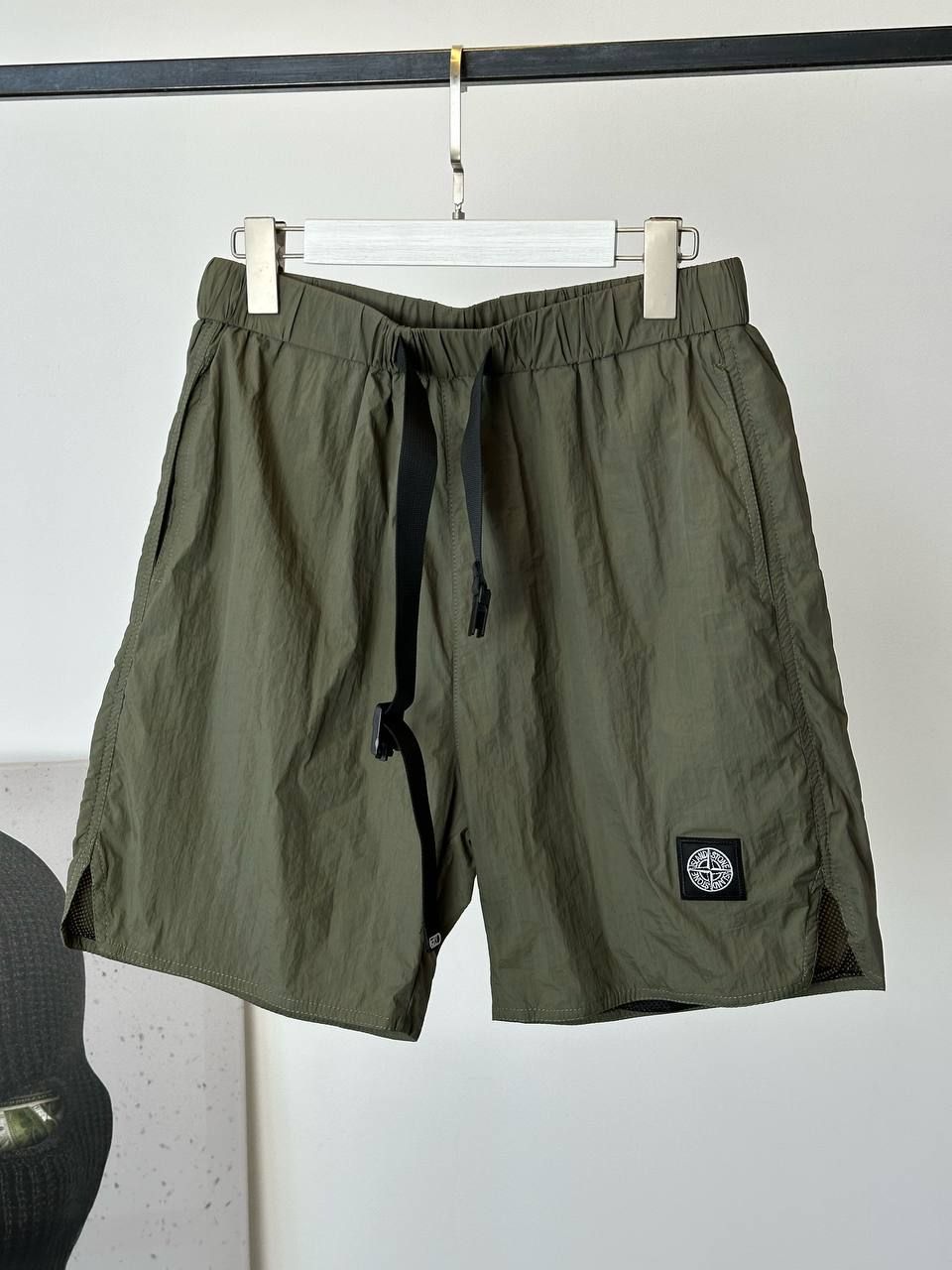 Khaki raincoat shorts, S