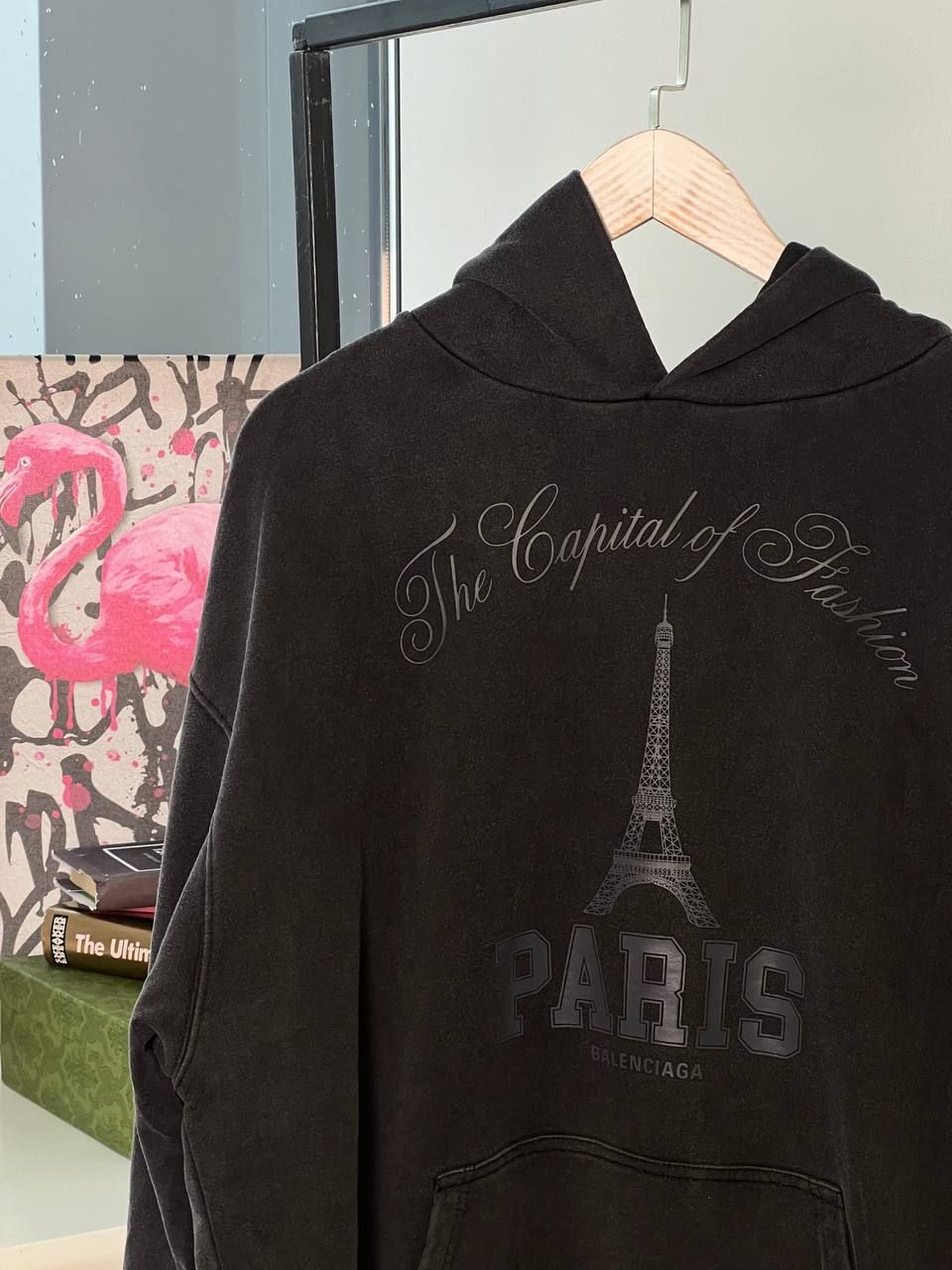 Paris hoodie in graphite color, L