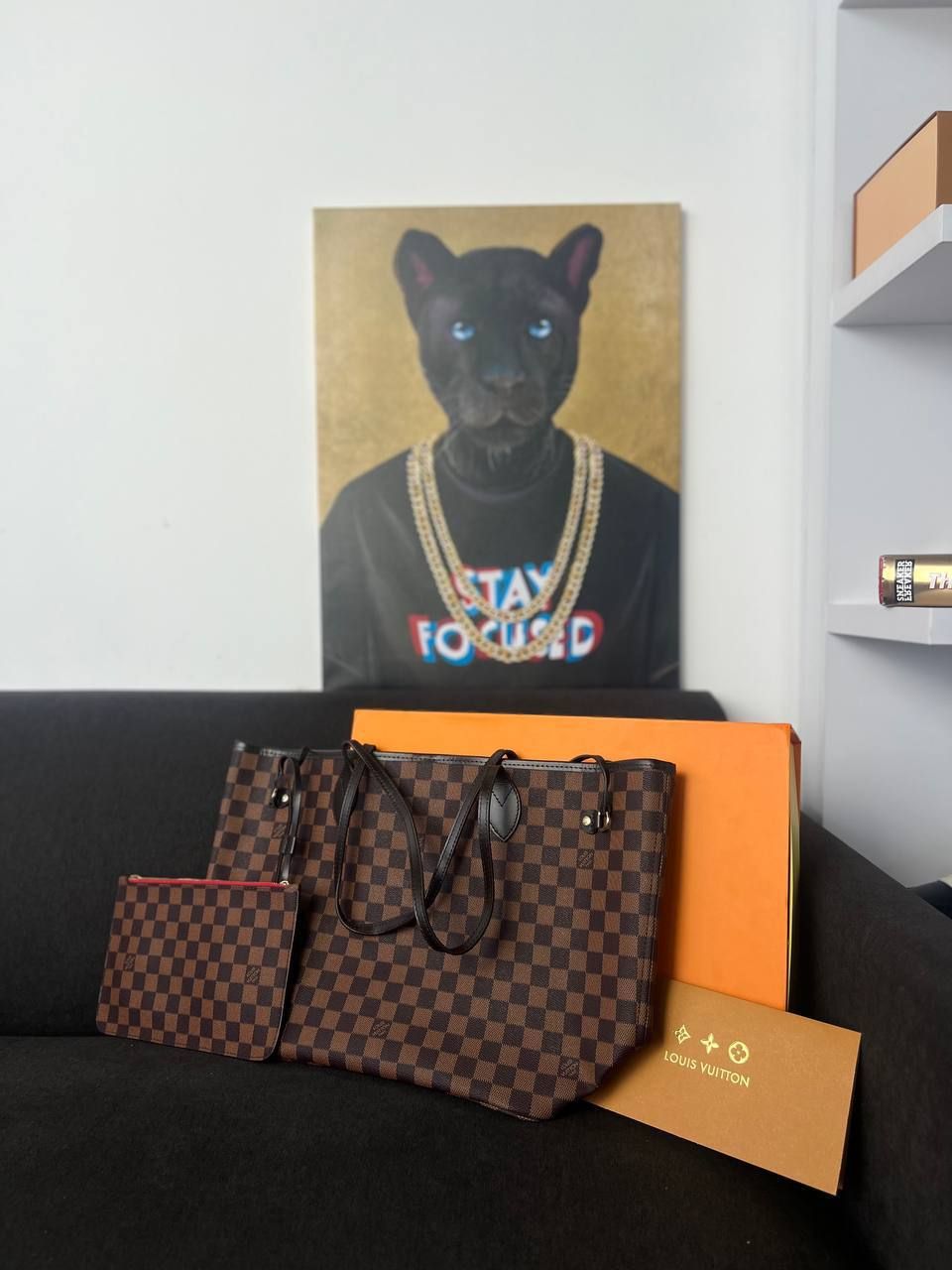 Сумка Louis Vuitton коричнева шопер коричнева, In stock