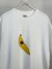 White T-shirt with banana, S