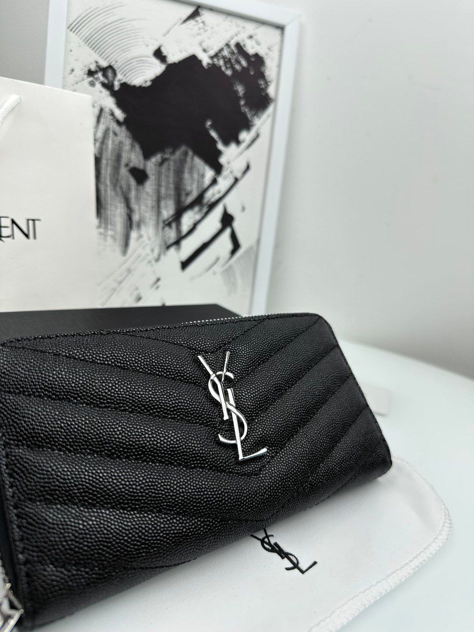 Black Clutch with Silver Logo, Out of stock