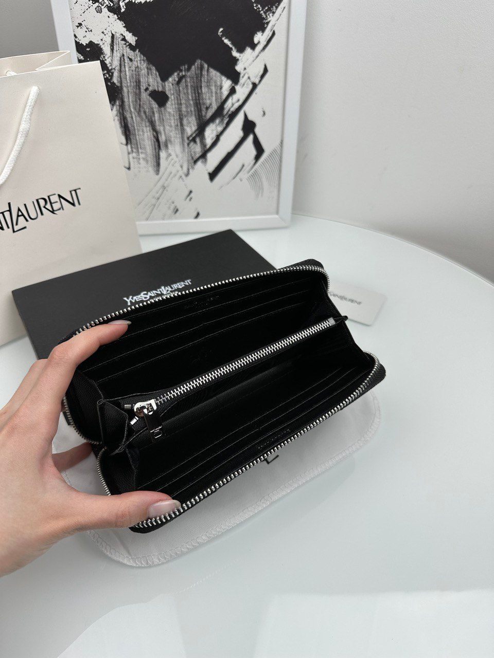 Black Clutch with Silver Logo, Out of stock