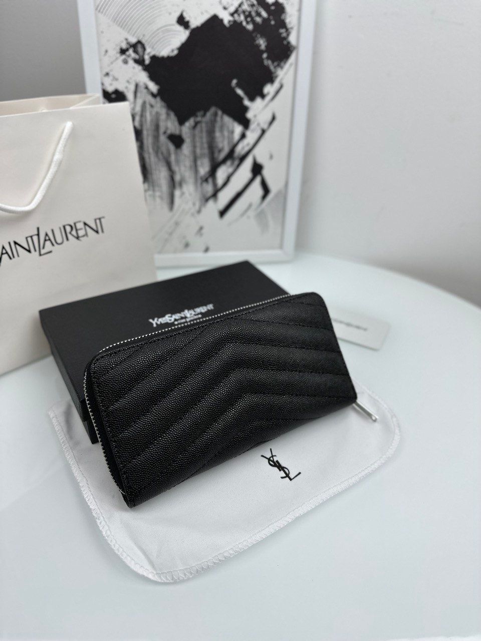 Black Clutch with Silver Logo, Out of stock