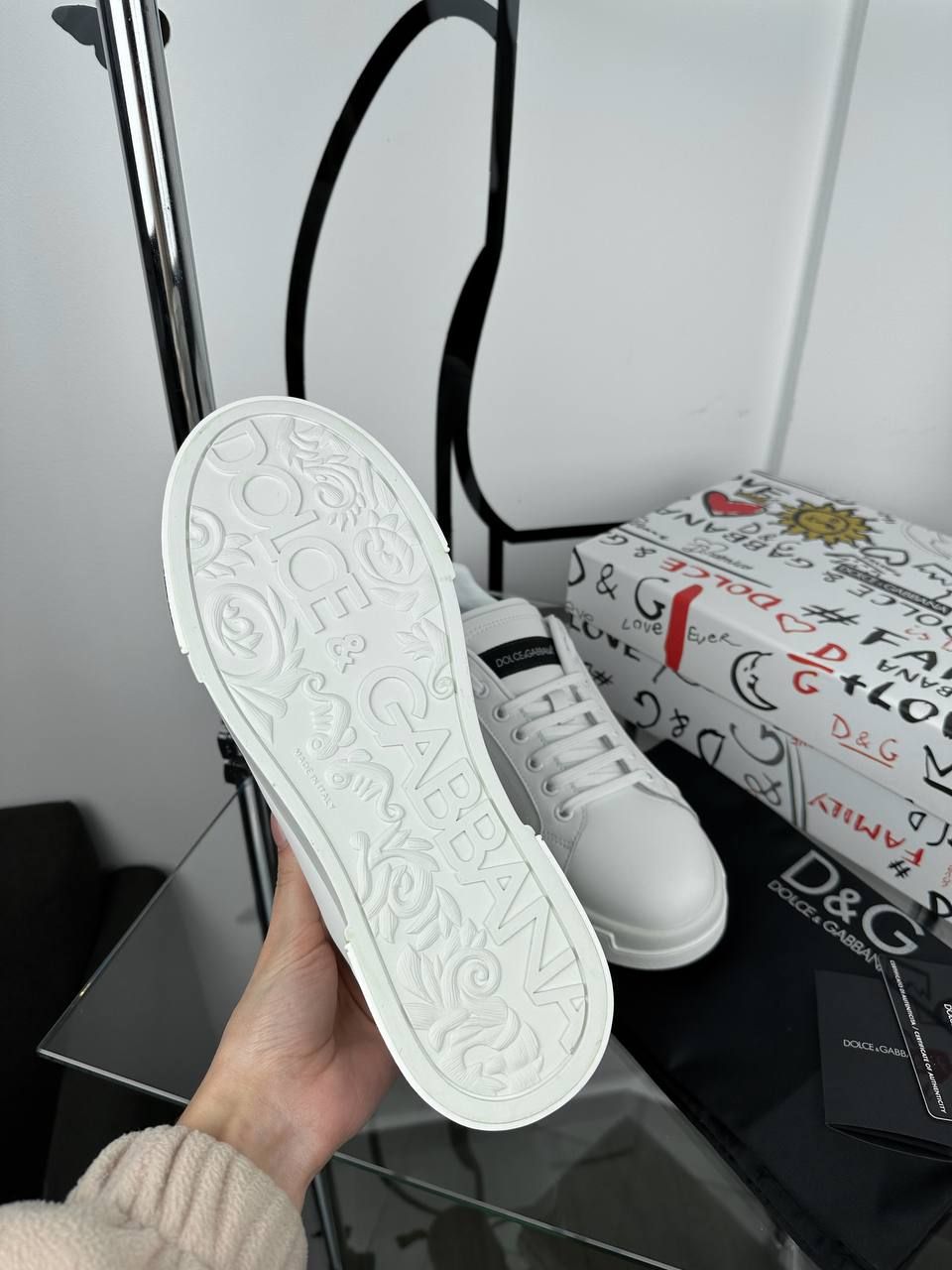 White sneakers with logo, Out of stock, 41