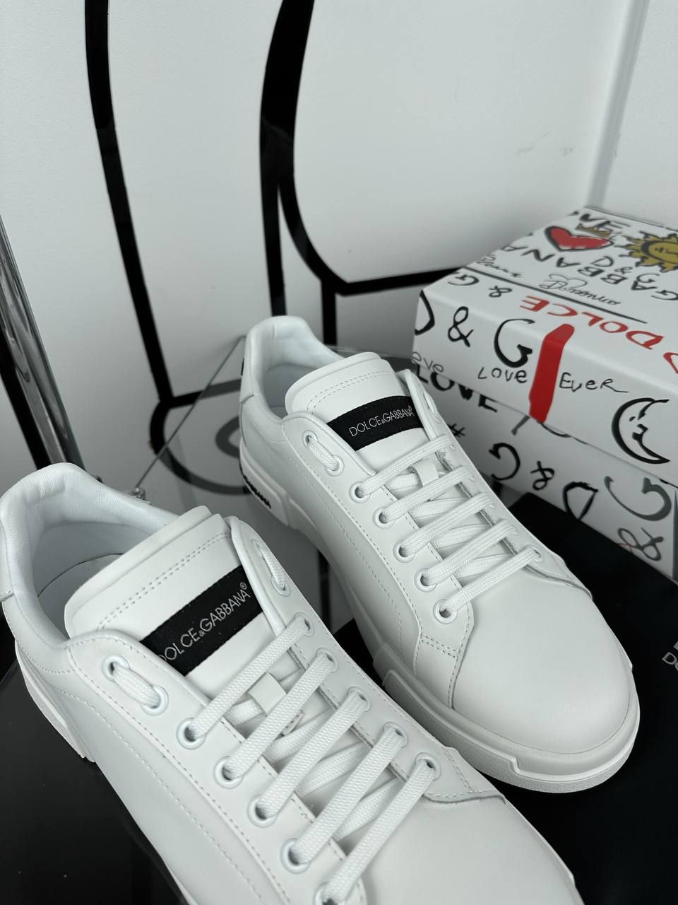 White sneakers with logo, Out of stock, 41