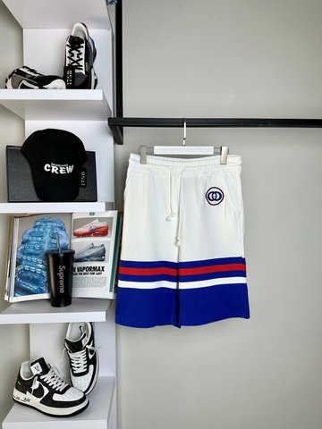 Gucci white shorts with blue stripes