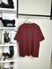 T-shirt burgundy with black lettering, S