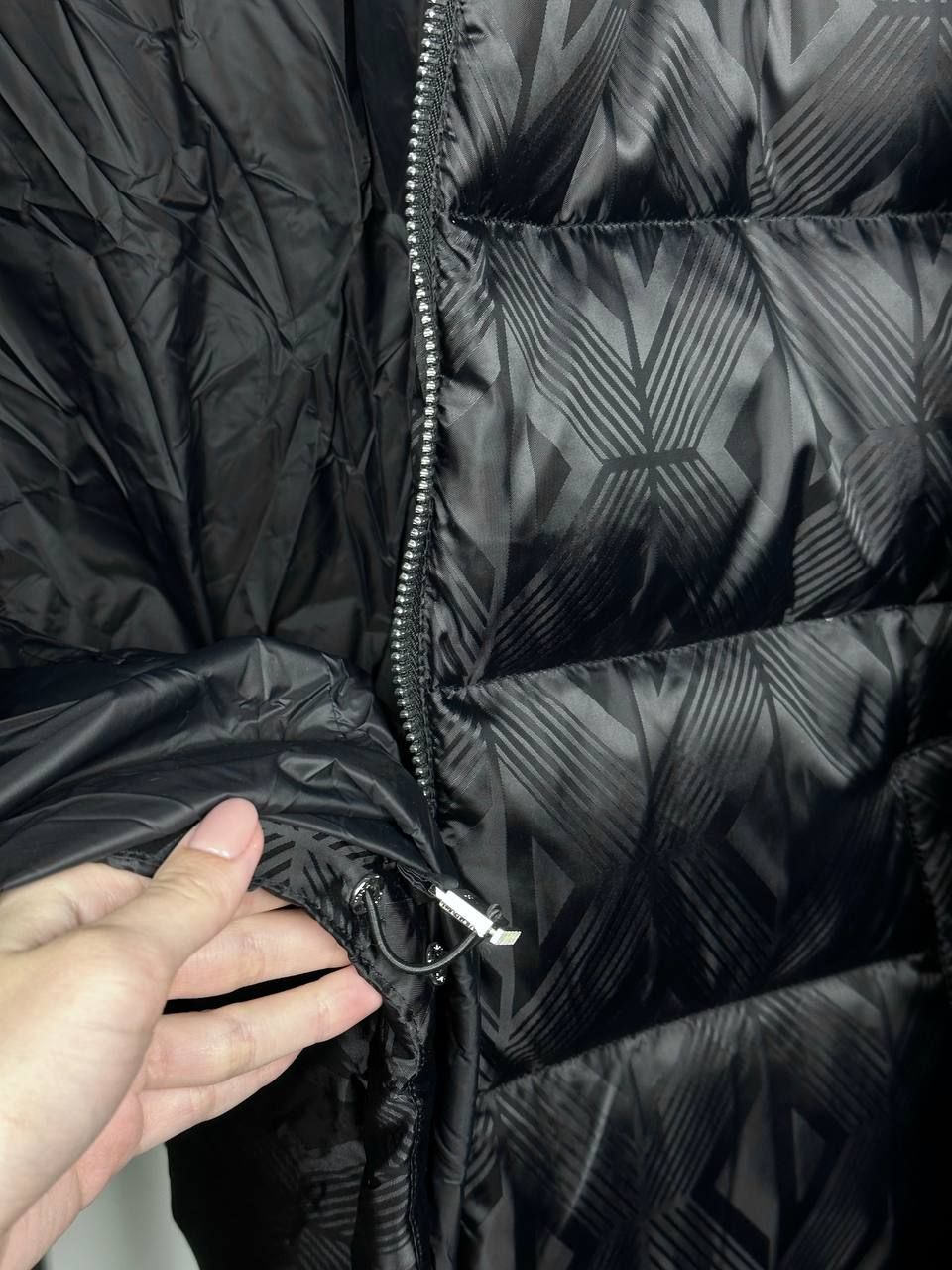 Jacket black with pattern, XXL