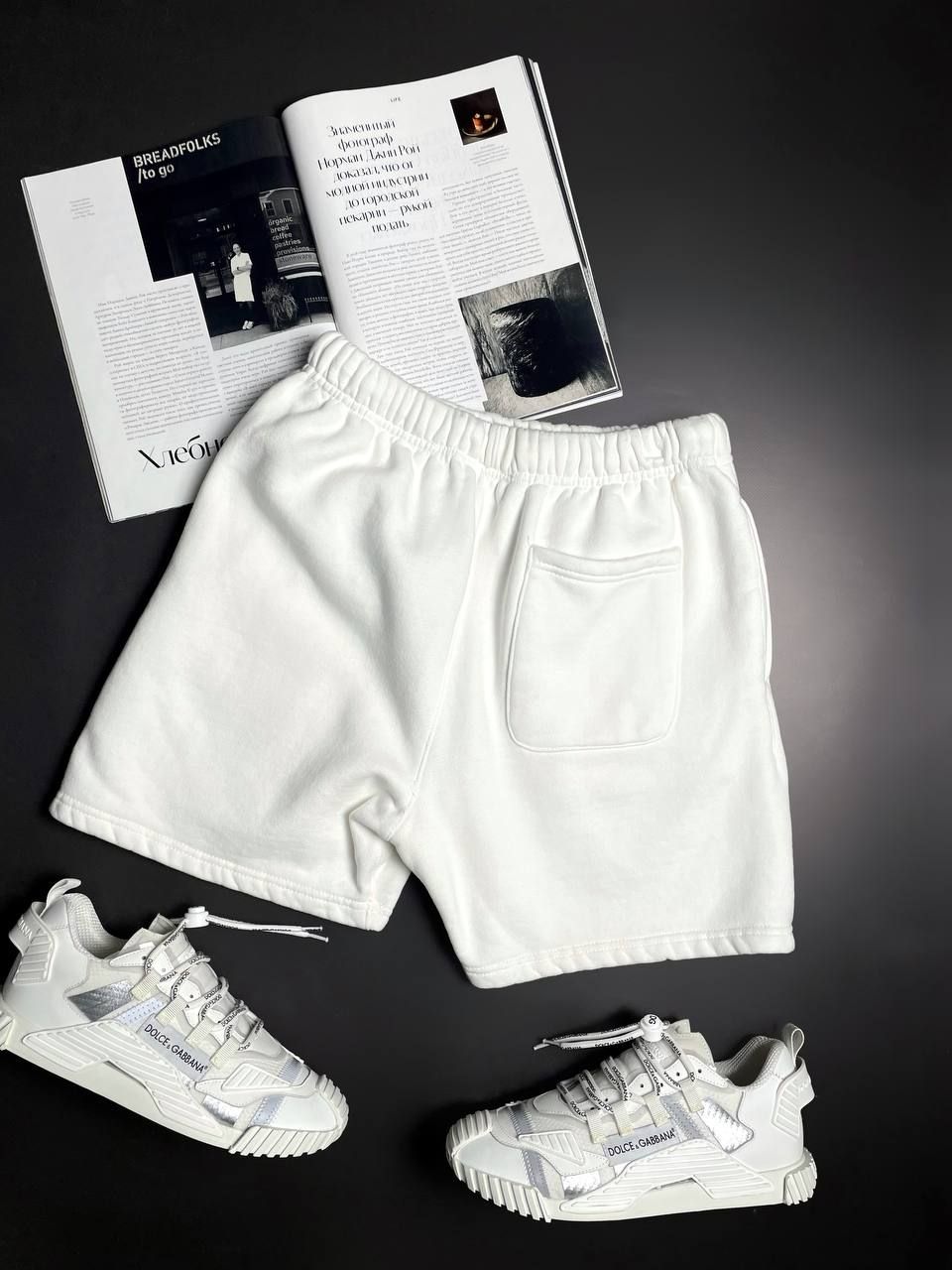 Shorts cotton white, S