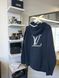 Dark blue hoodie with logo on the back, XL