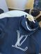 Dark blue hoodie with logo on the back, XL