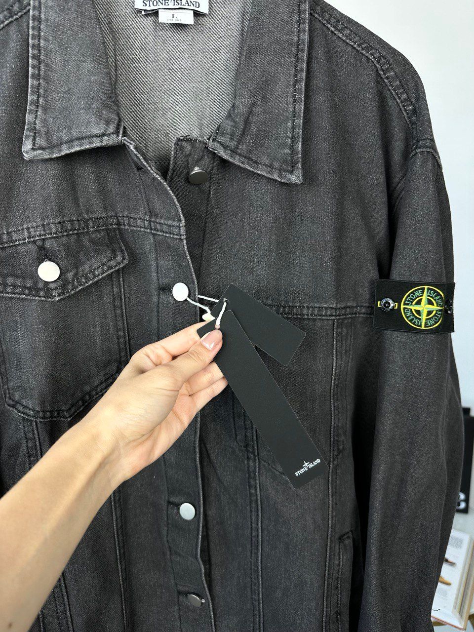 Denim jacket gray, XXL