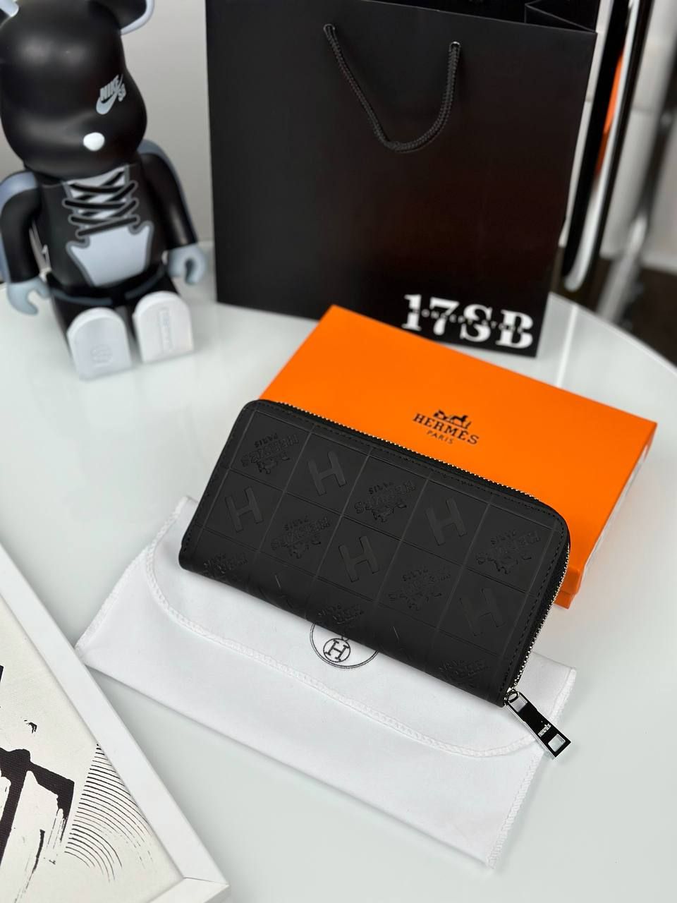 Black wallet with logos, Out of stock