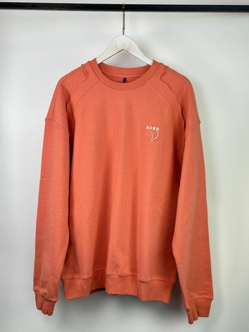 Sweatshirt coral with embroidery, M