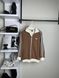 Zip hoodie brown, S