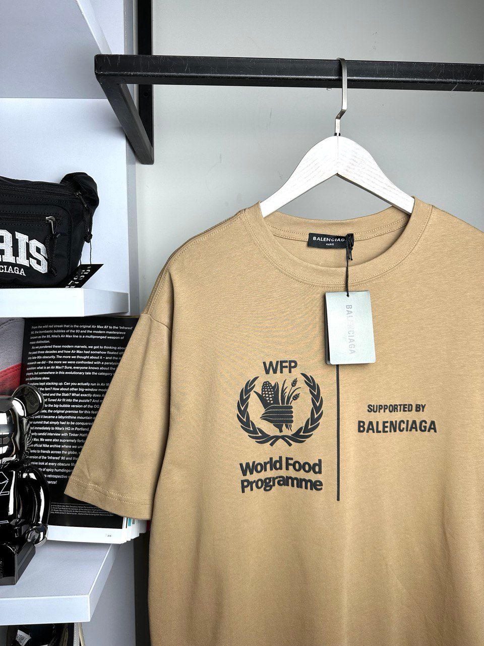 T-shirt brown with logo WFP, S