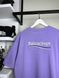 T-shirt purple with white lettering, S