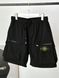 Black raincoat shorts with pockets, XL