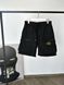 Black raincoat shorts with pockets, M