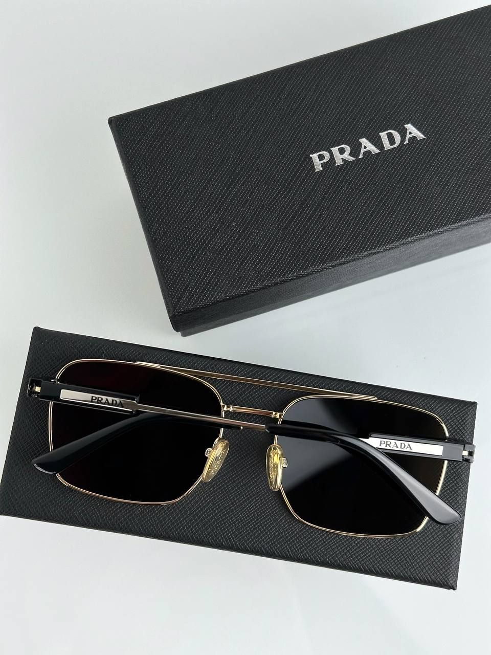 Glasses black lens with gold frame, 2