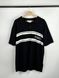 Black knitted polo with inscription, S