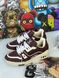 White sneakers with brown inserts, In stock, 41