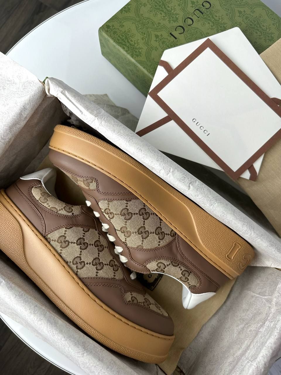 Sneakers brown with brown sole, Out of stock, 36