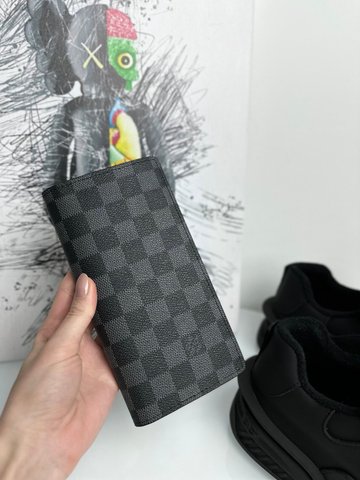 Checkered canvas wallet, In stock