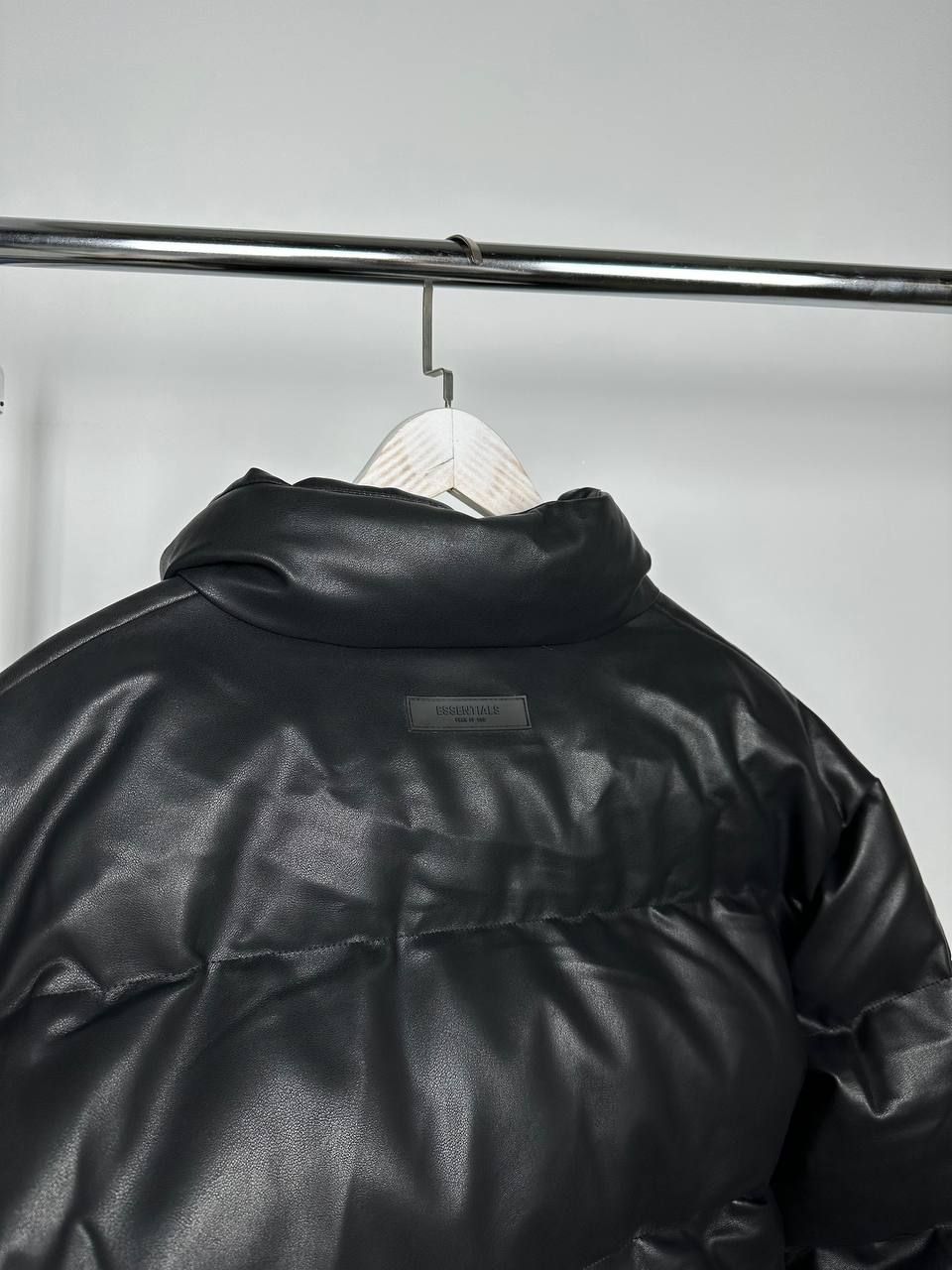 Black jacket with leather effect, XL