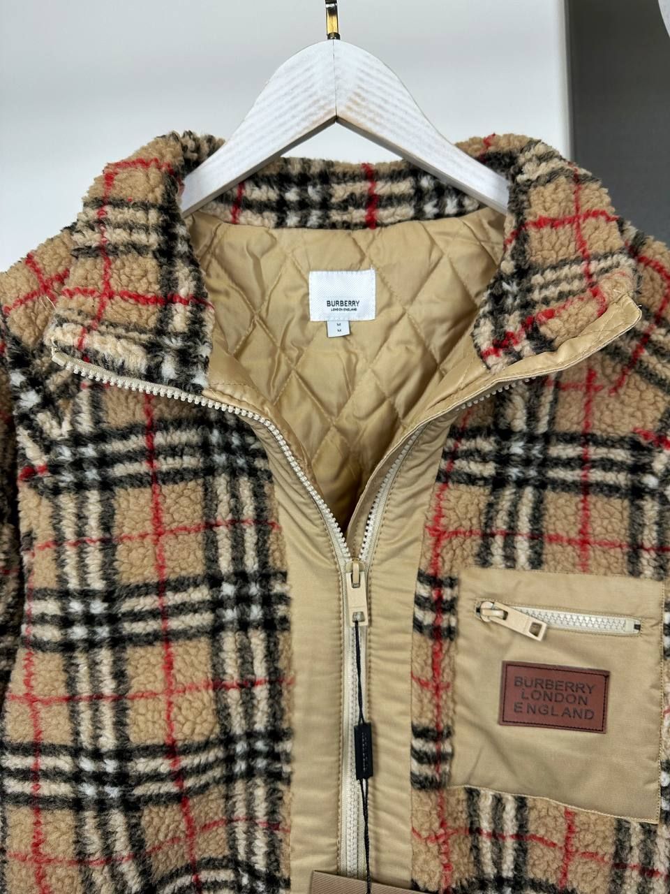 Brown plaid jacket, XL