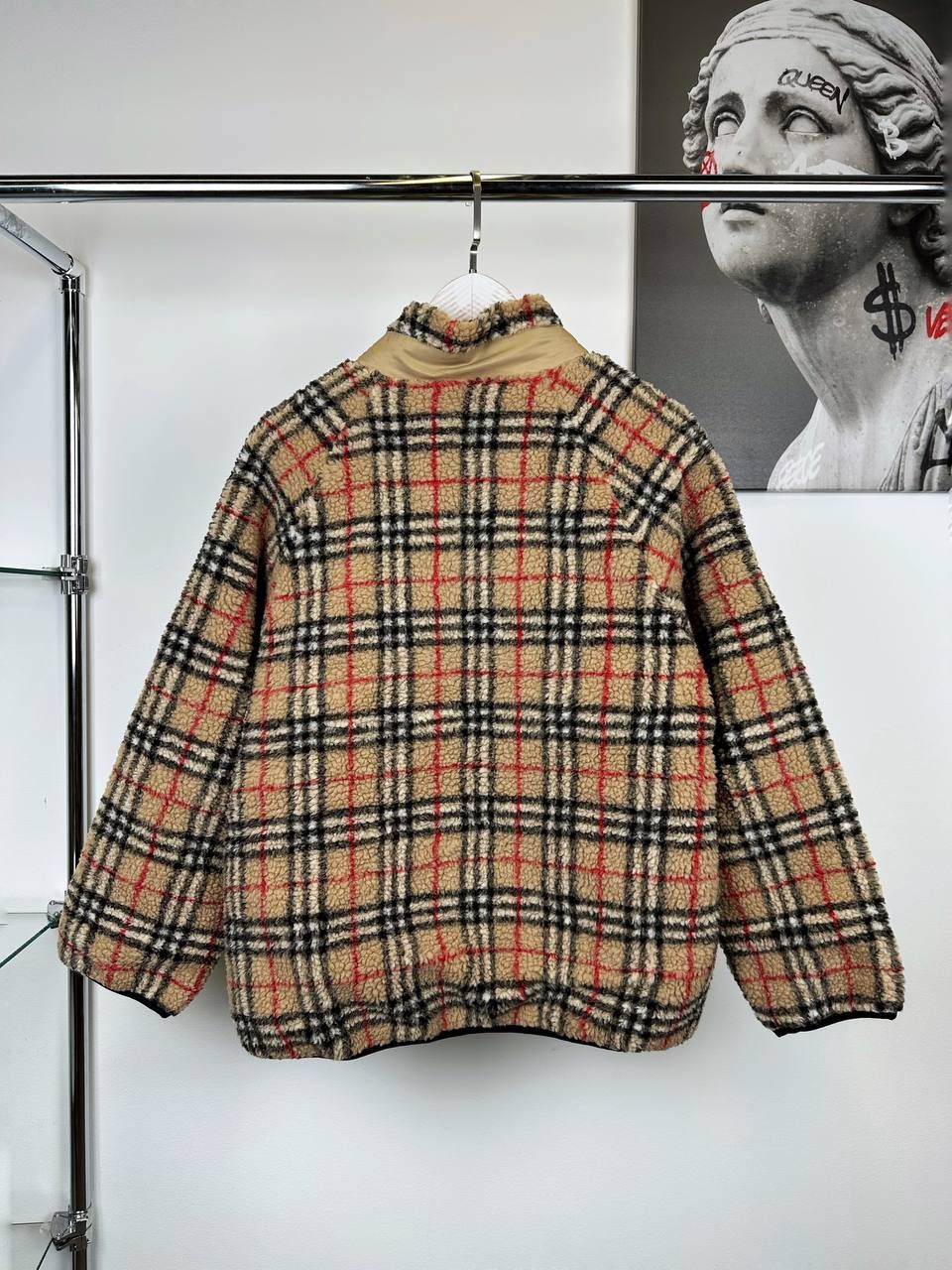 Brown plaid jacket, XL