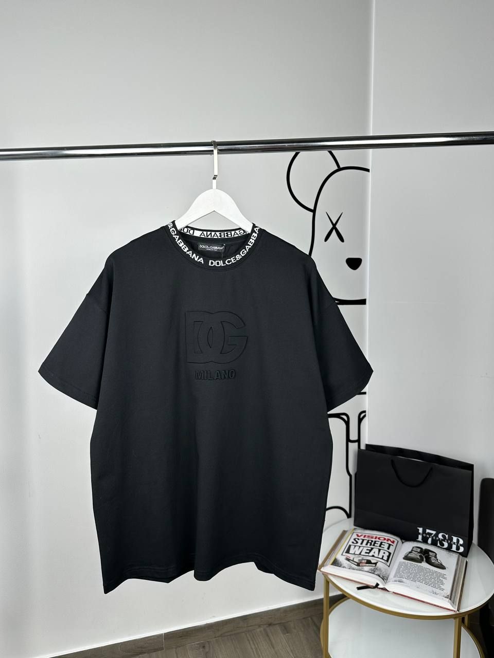 Black T-shirt "DG MILANO", M