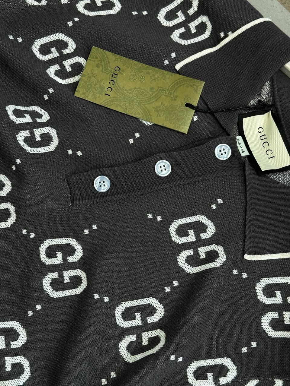 Polo gray with GG logos, ХXL