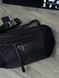 Black nylon belt bag, In stock