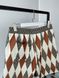 Beige shorts with multicolored rhombuses, S