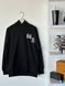 Hoodie black with a pattern on the back, L