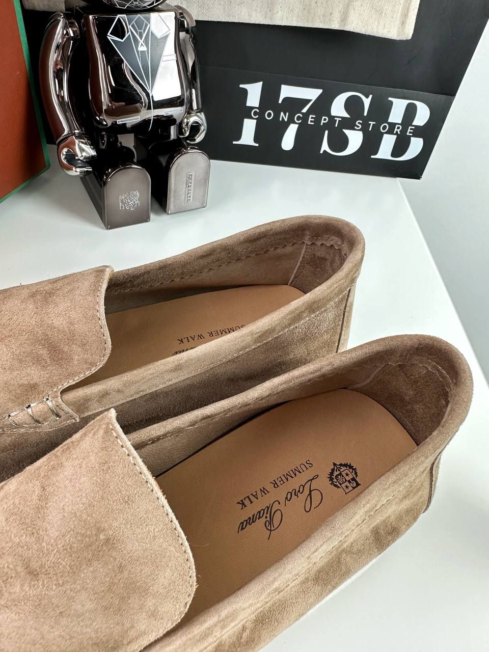 Beige suede loafers, Out of stock, 36