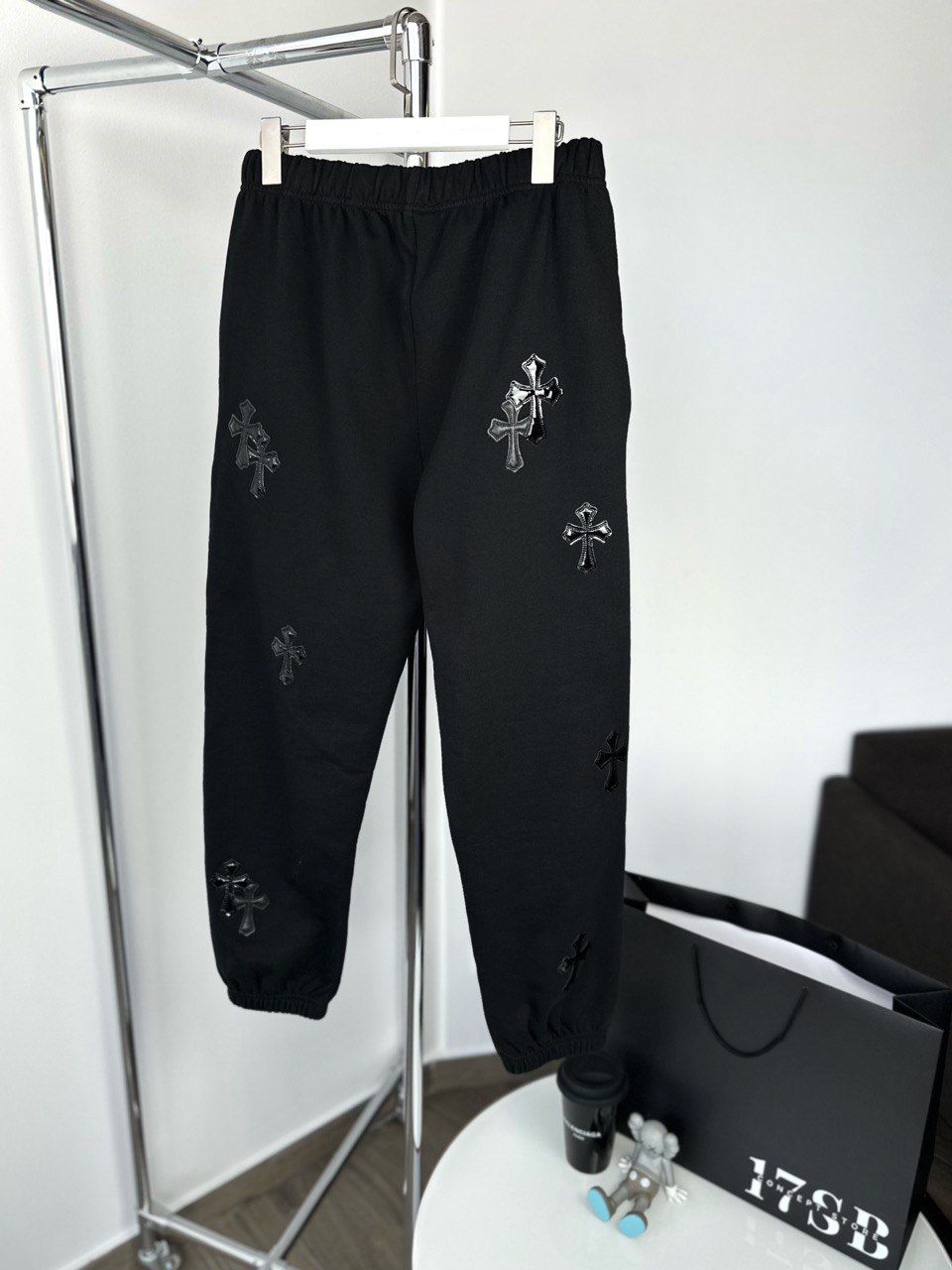 Black pants with crosses, XL