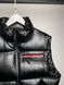 Black puffy vest, S